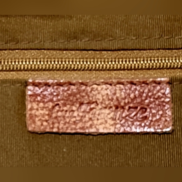Fina Firenze Leather Shoulder Bag Handbag Purse Brindle Brown Hues Buckl… - Picture 5 of 8